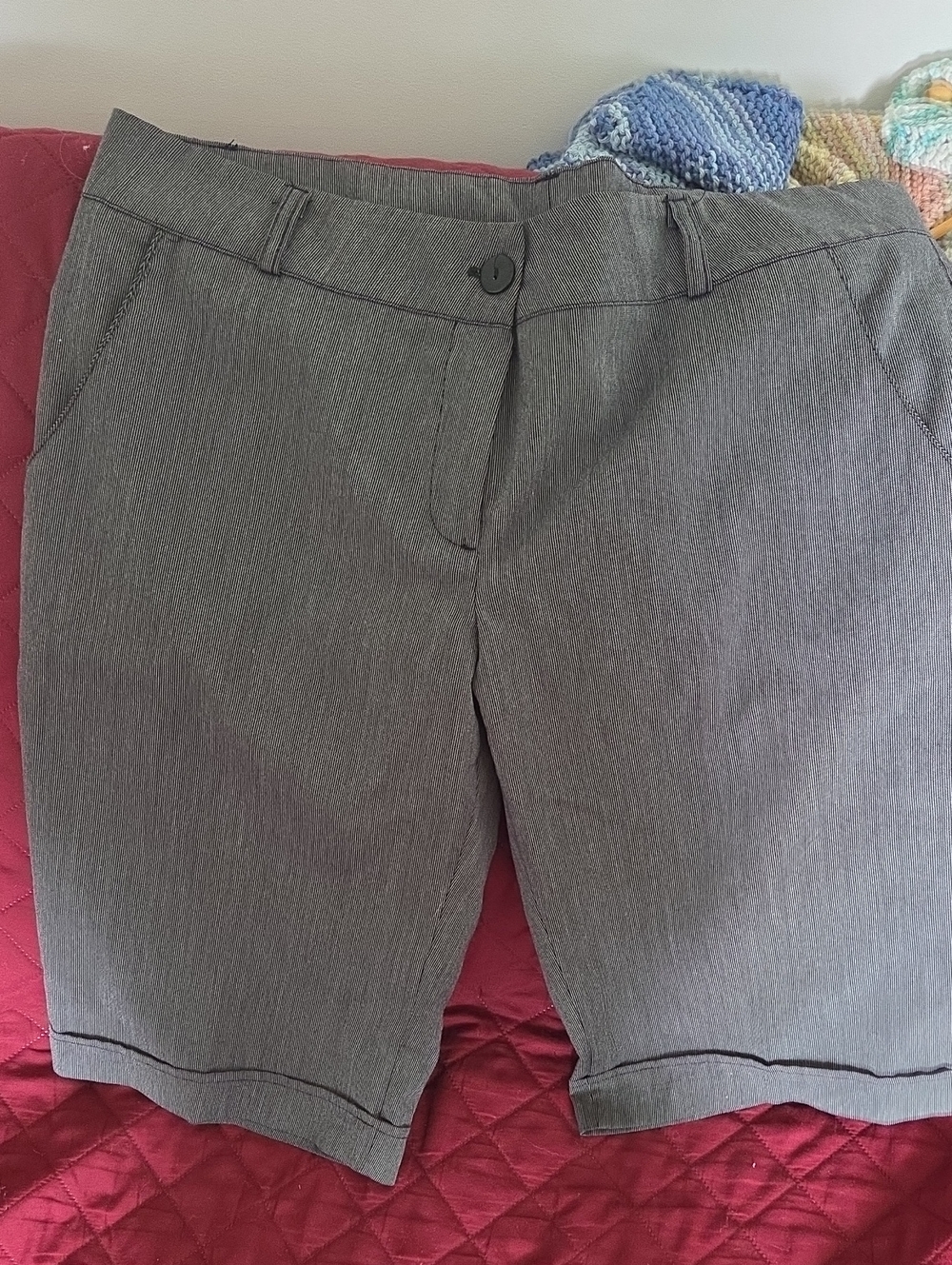 Caramel Gray Tailored Bermuda Shorts